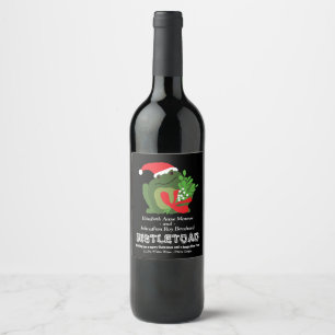 Rótulo de Vinho de Natal do Mistle toad