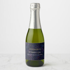 Rótulo de Vinho de Noite de Lua Gótica Celestial E
