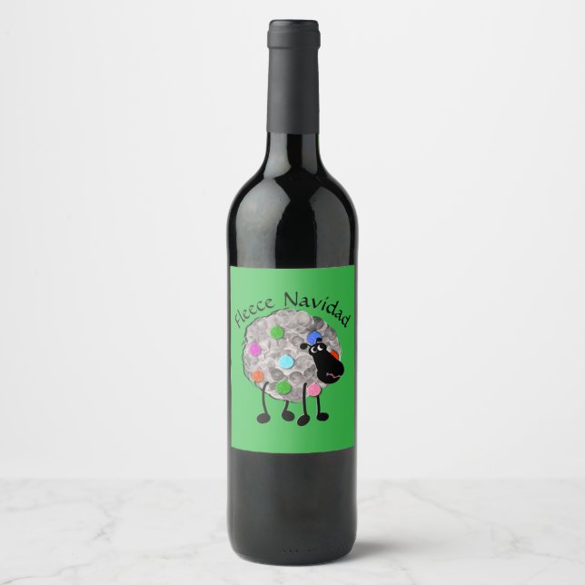Rótulo de vinho de ovelha engraçado (Frente)