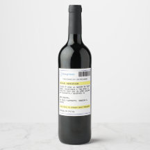 Rótulo de vinho de prescrição engraçada personaliz