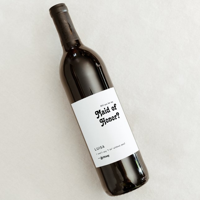 Rótulo de Vinho de Proposta Retroativa Moderna (Criador carregado)