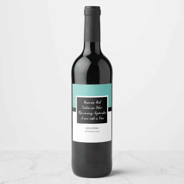 Rótulo de Vinho do Namorados de Anunciamento de Gr (Frente)
