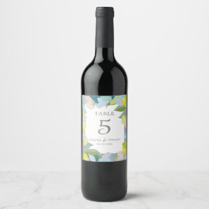 Rótulo de Vinho do Número da Tabela de Casamento