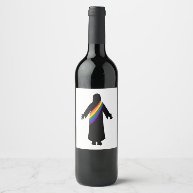 Rótulo de vinho do Orgulho Jesus (Frente)