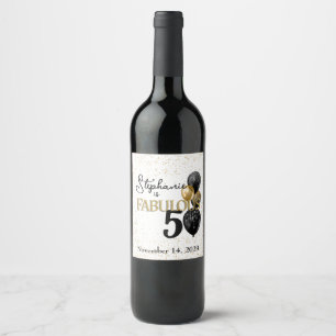 Rótulo de Vinho Dourado, preto e fabuloso