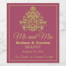 Rótulo de Vinho Elegância