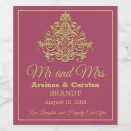 Rótulo de Vinho Elegância