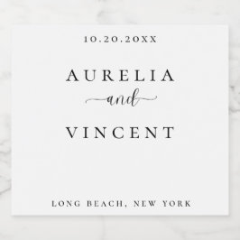 Rótulo de Vinho Elegante e Casado Sonolento