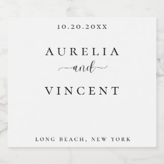 Rótulo de Vinho Elegante e Casado Sonolento