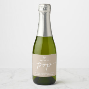 Rótulo de Vinho Espumante de Cerco Chá de fraldas