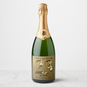 Rótulo de vinho espumante para ouro metálico 23.o
