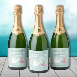 Rótulo de Vinho Espumante, Pop De Tempestade Rosa