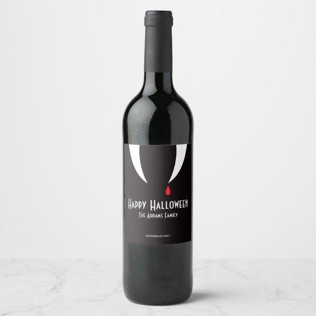 Rótulo de Vinho Fang Vampiro (Frente)