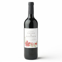 Rótulo de Vinho Floral Negrito