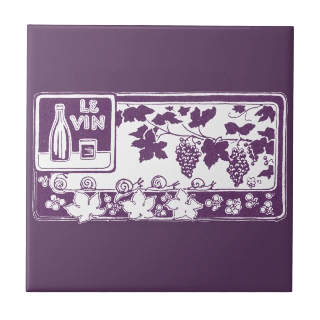 Rótulo de Vinho Francês Antigo | Vinhedo Rústico (Frente)