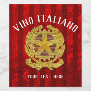 Rótulo de vinho italiano