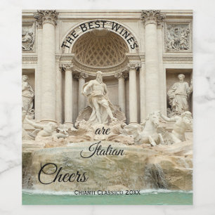 Rótulo de vinho italiano clássico