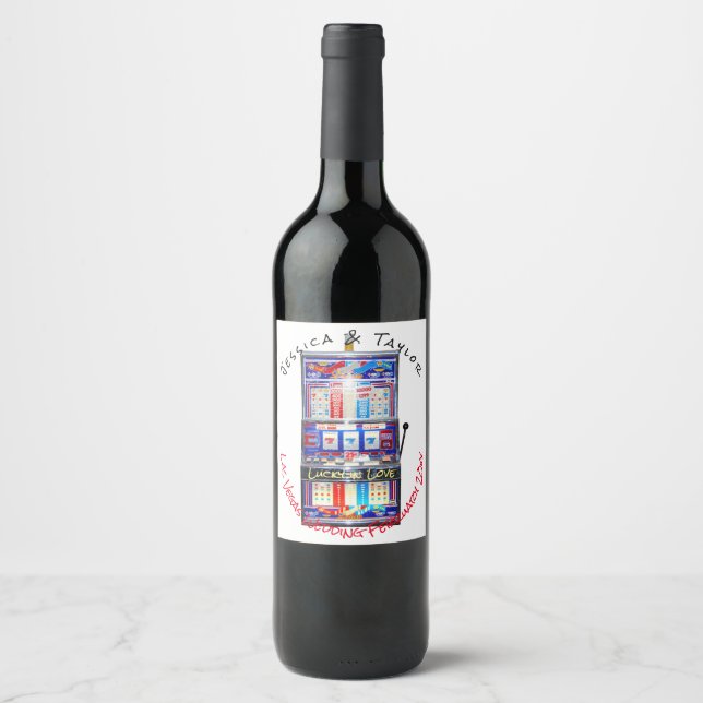 Rótulo de vinho personalizado da máquina de slot d (Frente)