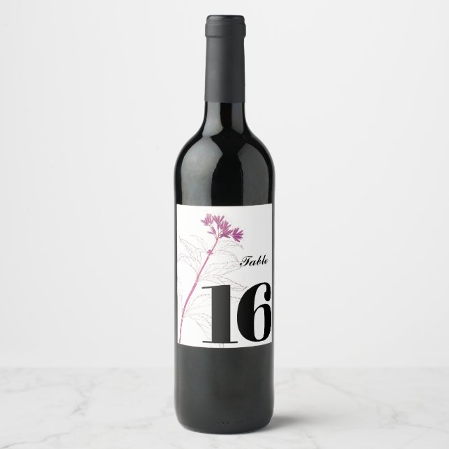 Rótulo de vinho personalizado Elegante Rótulo de m (Frente)