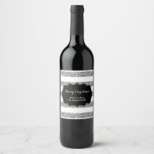 Rótulo de Vinho Personalizado em Banho Branco de P