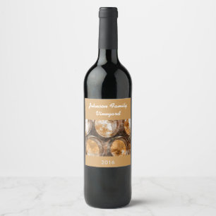 Rótulo de Vinho Personalizável de Cano de Vinho