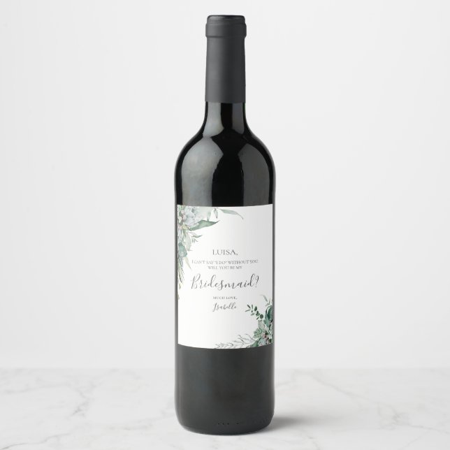 Rótulo de Vinho Suculto Proposta de Bridesmaid (Frente)