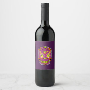 Rótulo Dia de la Muerte Purple WIne