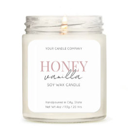 Rótulo do adesivo Cosmético de Vela Elegante Minim