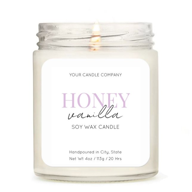 Rótulo do adesivo Cosmético de Vela Elegante Minim (Criador carregado)