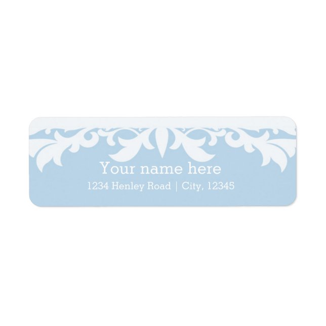 Rótulo do adesivo de endereço azul para sempre (Frente)