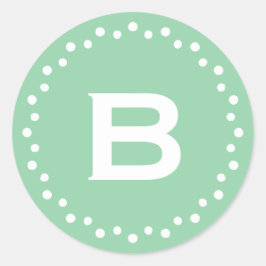 Rótulo do adesivo de pontos do círculo moderno mon