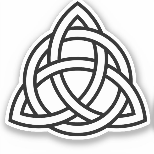 Rótulo do adesivo do Nó Triquetra Celta Trinity (Frente)