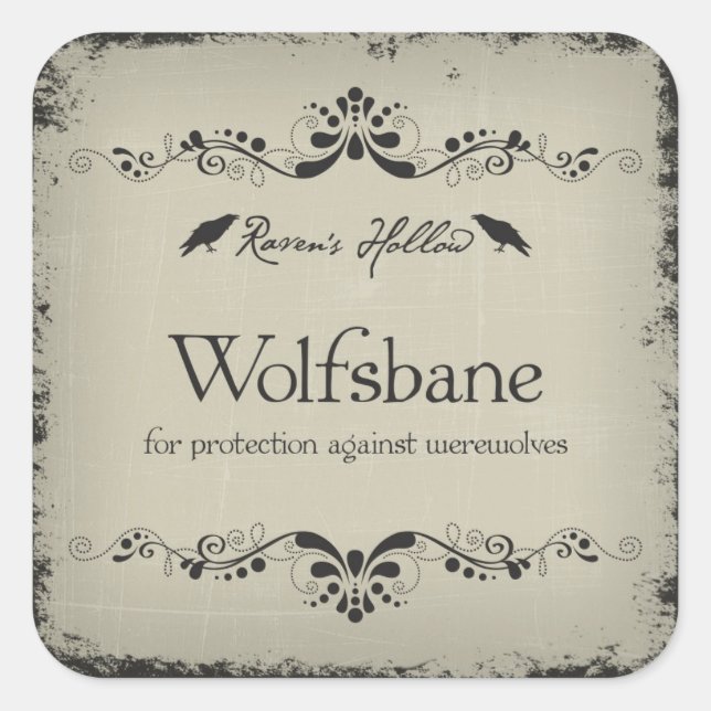 Rótulo do adesivo do Wolfsbane Halloween (Frente)