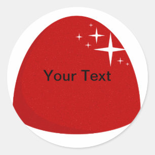 Rótulo do Buffet Doce do Adesivo Vermelho Gigante