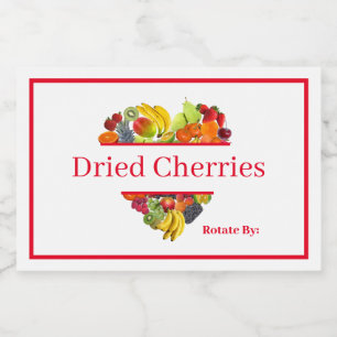 Rótulo do coletor de comidas - Damascos Secos