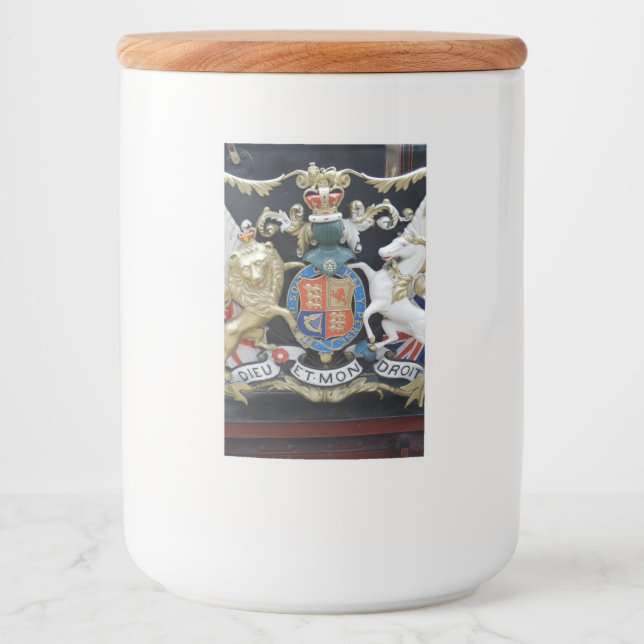 Rótulo do Contêiner de Comida Dieu Et.Mon Droit (Frente)