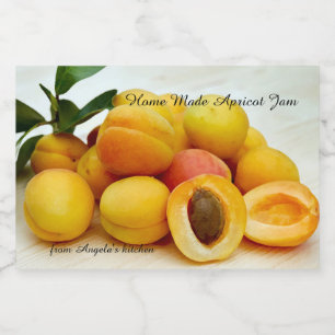 Rótulo do Contentor Apricot Jam Fabricado em Casa