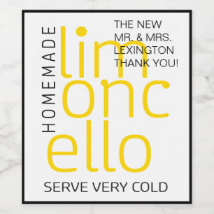 Rótulo do Favor do Casamento do Homemade Limoncell