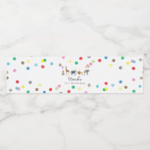 Rótulo do frasco de água de origem animal