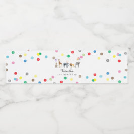 Rótulo do frasco de água de origem animal