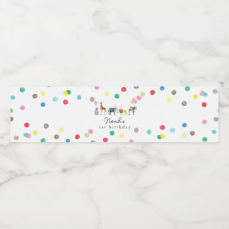 Rótulo do frasco de água de origem animal