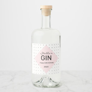 rótulo do frasco de gin personalizado