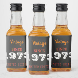 Rótulo do frasco de líquido da Vintage 1973 Limite