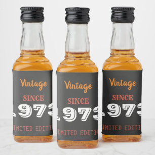 Rótulo do frasco de líquido da Vintage 1973 Limite