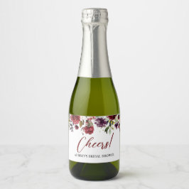 Rótulo do Frasco de Mini Champagne Rosa da Borgonh
