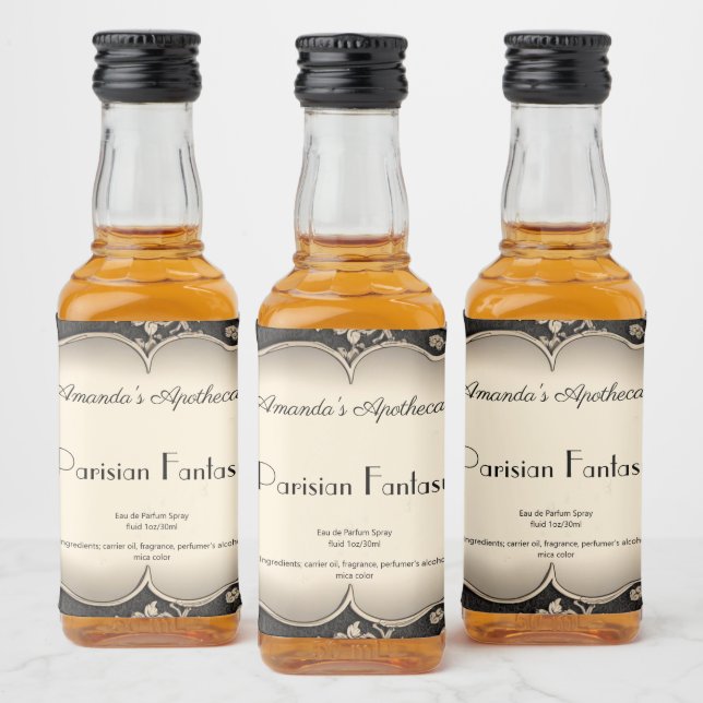 Rótulo do Frasco do Perfume do Frame Silver do Dam (Garrafas)