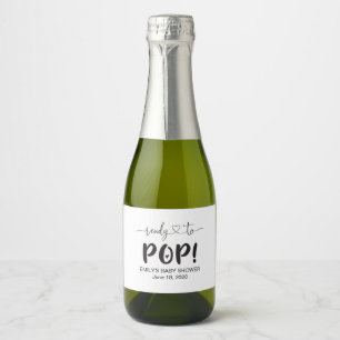 Rótulo Do Frasco Pronto Para Pop Mini Champanhe