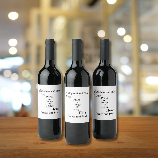 Rótulo do frasco Seu Design ou Carregamento de Fot (Bottle Label Your Design or Photo Upload)