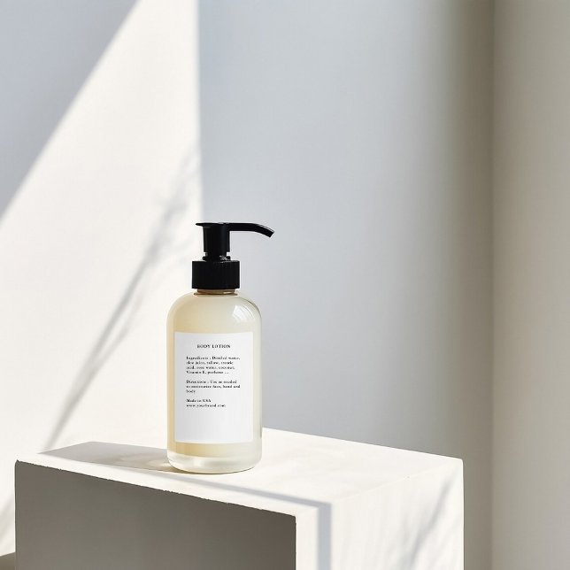 Rótulo do Ingrediente do Produto Skincare (Criador carregado)