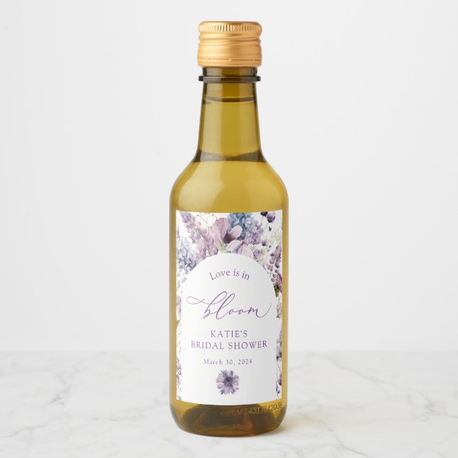Rótulo do Mini Vinho Floral Roxo + Lavanda (Frente)